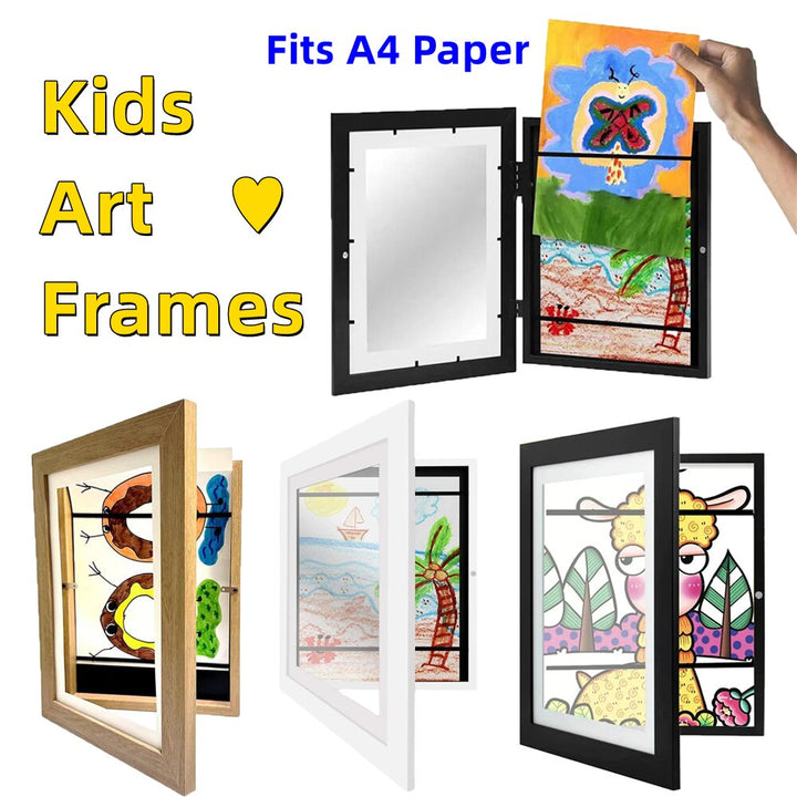 Children Art Frames Magnetic Front Open Changeable Kids Frametory for Poster Photo Drawing Paintings Pictures Display Home Decor